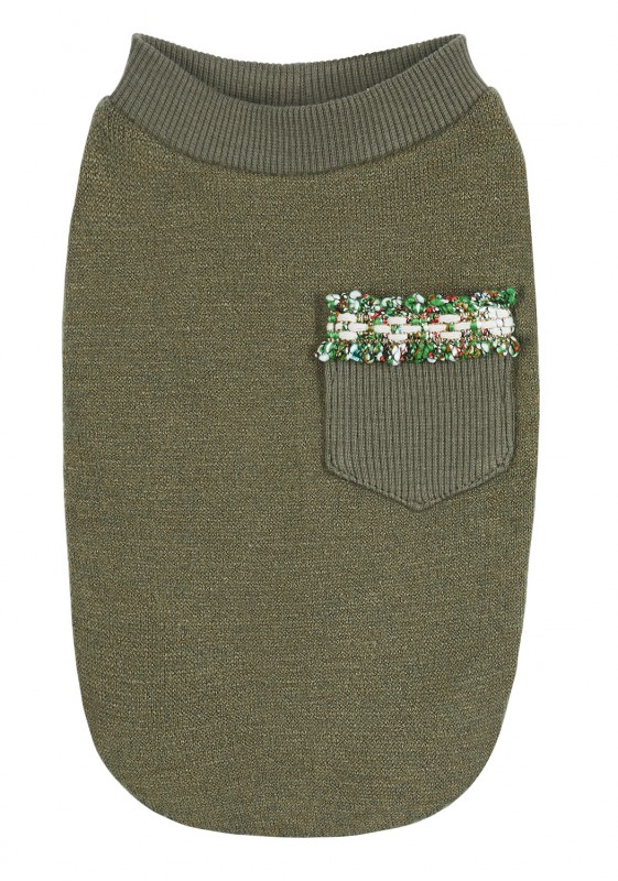 Sweter dla psa NICEA khaki | PETZWELCOME