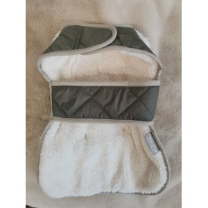 Winter jacket for a dog with sheepskin SIENNA khaki