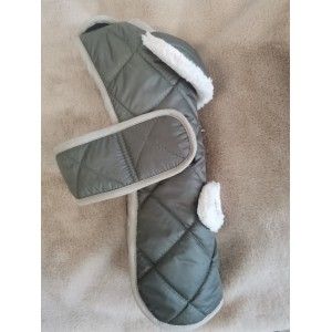 Winter jacket for a dog with sheepskin SIENNA khaki