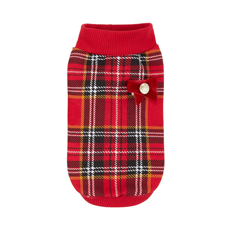 Turtleneck Check red| PETZWELCOME
