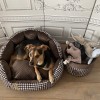 Exclusive bed for dog or cat POSITANO brown | PETZWELCOME