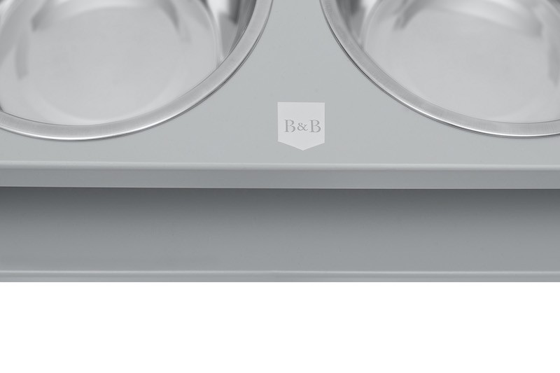 Podwójna miska dla psa DELI szara| PETZWELCOME