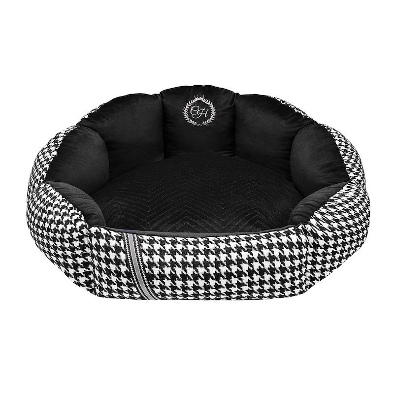 Exclusive bed for dog or cat POSITANO black | PETZWELCOME