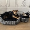 Exclusive bed for dog or cat POSITANO black | PETZWELCOME
