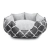 Pet bed with Moroccan patterns ROME gray | PETZWELCOME