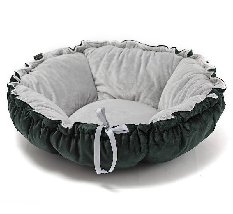 Legowisko DAISY - butelkowa zieleń | Lauren Design | PETZWELCOME