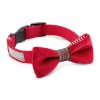 Luxury red collar bow tie Magnifique