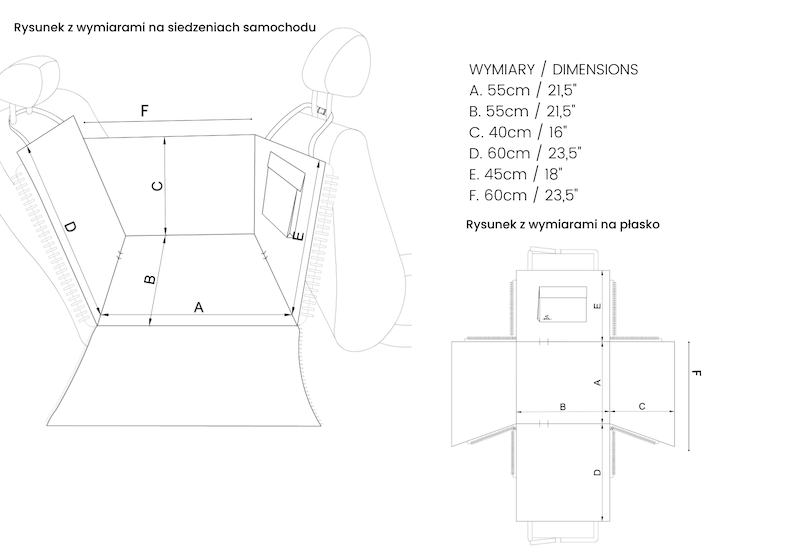 Car seat cover 1/2 „DENGU” How r u summer | Bebobi | PETZWELCOME