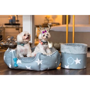 Box for dog toys LOS ANGELES gray | PETZWELCOME
