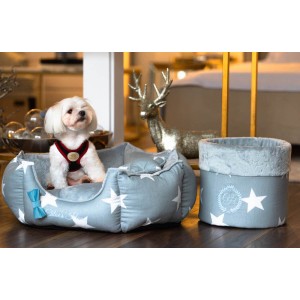 Box for dog toys LOS ANGELES gray | PETZWELCOME