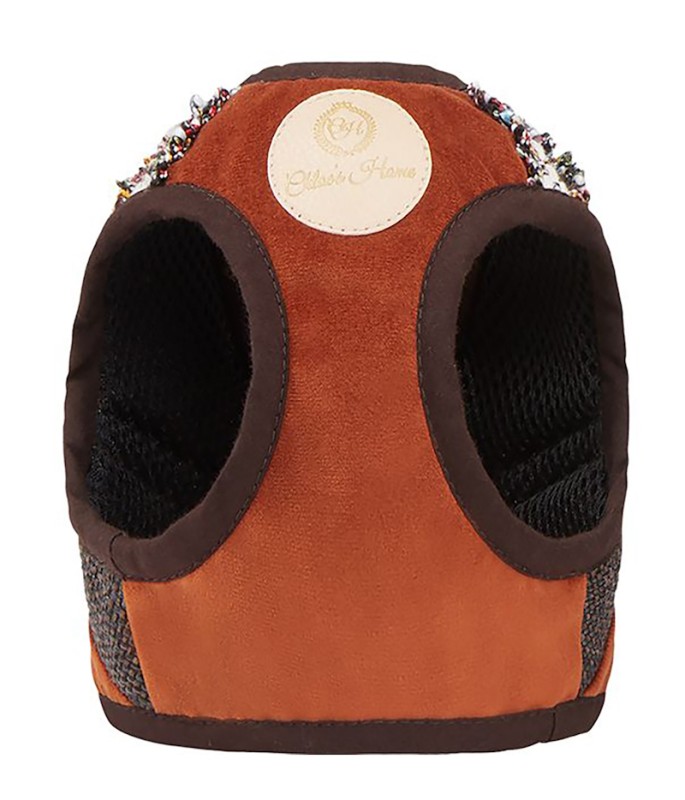 Szelki dla psa typu kamizelka LISBON brązowe | PETZWELCOME