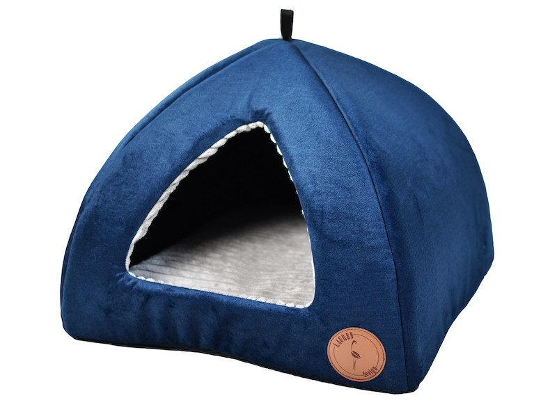 Budka dla psa lub kota Bella granatowa velvet| Lauren Design | PETZWELCOME