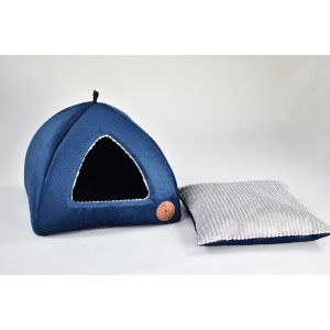 Doghouse Bella navy velvet | Lauren Design | PETZWELCOME
