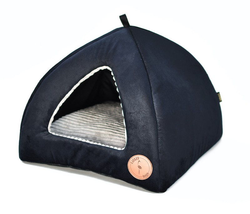 Doghouse Bella black velvet | Lauren Design | PETZWELCOME