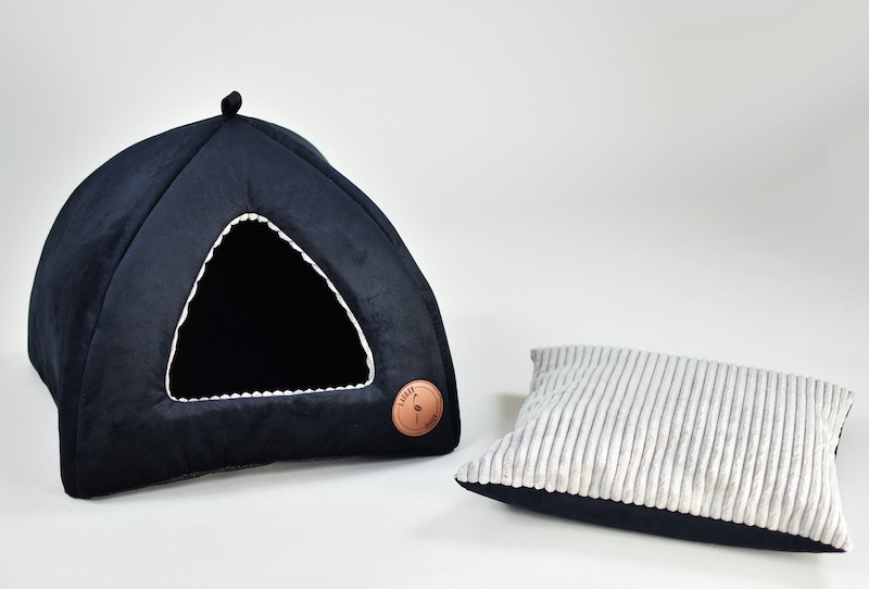 Doghouse Bella black velvet | Lauren Design | PETZWELCOME