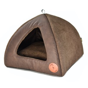 Budka dla psa lub kota Bella brąz + struktura | Lauren Design | PETZWELCOME