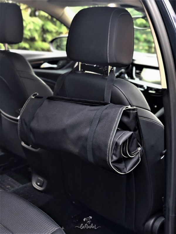 Car seat cover 1/2 „DENGU” MONO Olive | Bebobi | PETZWELCOME