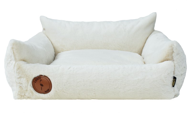 Fluffy pet bed Lauren Design cream | PETZWELCOME