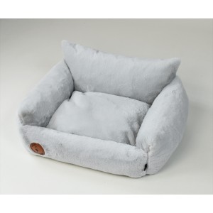 Fluffy pet bed Lauren Design grey | PETZWELCOME