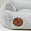 Fluffy pet bed Lauren Design grey | PETZWELCOME