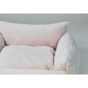 Fluffy pet bed Lauren Design pink | PETZWELCOME