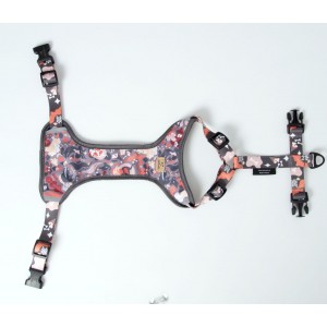 Pressure-free dog harness BeBobi black with AirTag pocke | PETZWELCOME