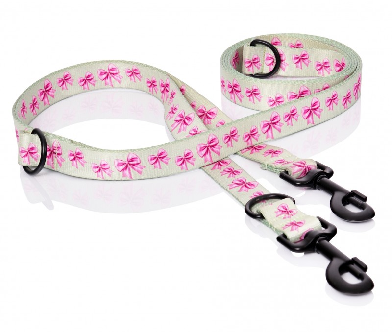 Adjustable dog leash Pink Ribbon | PETZWELCOME