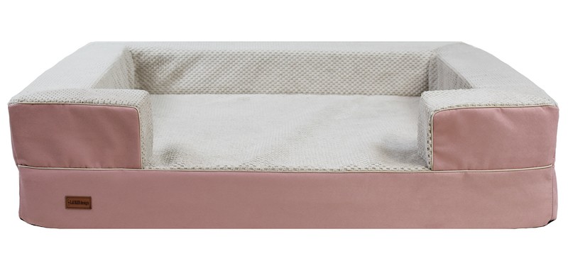 REX Orthopedic Dog Bed in Pink | PETZWELCOME