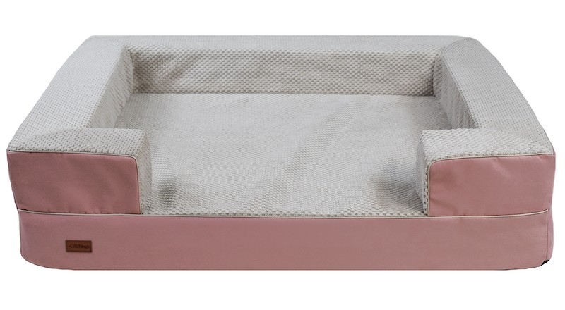 REX Orthopedic Dog Bed in Pink | PETZWELCOME