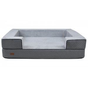 REX Orthopedic Dog Bed in Grey | PETZWELCOME