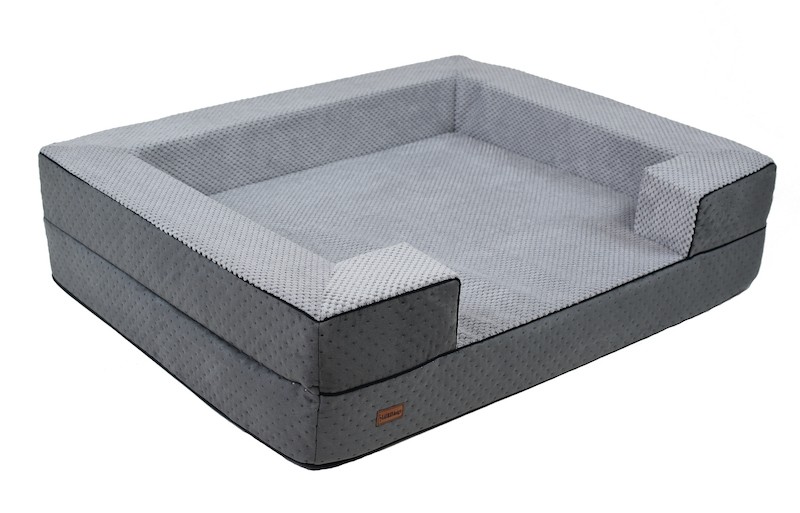 REX Orthopedic Dog Bed in Grey | PETZWELCOME