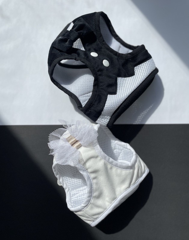 Luxury Wedding Dog Harness ROME black| PETZWELCOME