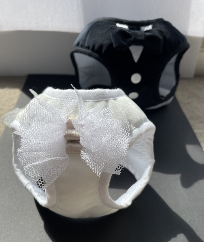 Luxury Wedding Dog Harness ROME black| PETZWELCOME
