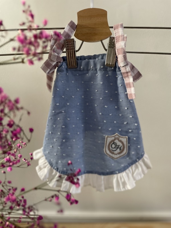 Sukienka dla psa lub kota BLOOM niebieska | PETZWELCOME