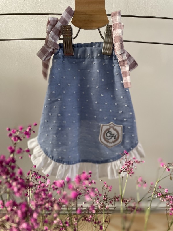 Sukienka dla psa lub kota BLOOM niebieska | PETZWELCOME