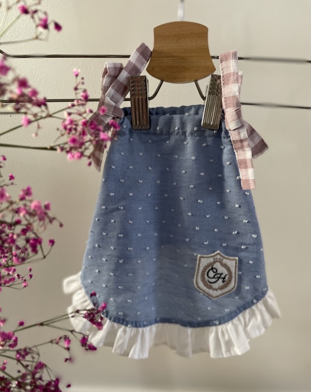 Sukienka dla psa lub kota BLOOM niebieska | PETZWELCOME