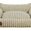 Fluffy Lauren Design pet bed beige ribbed | PETZWELCOME