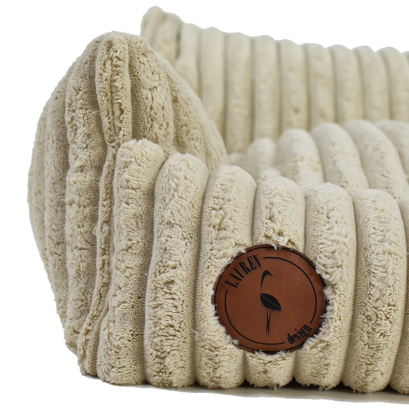Legowisko Fluffy Lauren Design beżowy prążek | Lauren Design | PETZWELCOME