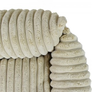 Fluffy Lauren Design pet bed beige ribbed | PETZWELCOME