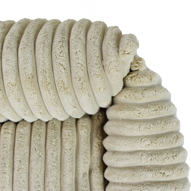 Fluffy Lauren Design pet bed beige ribbed | PETZWELCOME