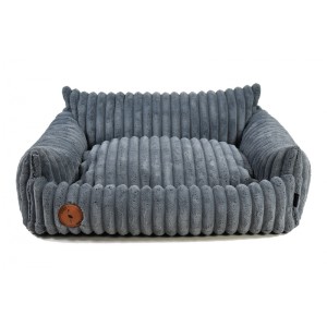 Fluffy Lauren Design pet bed graphite ribbed | PETZWELCOME