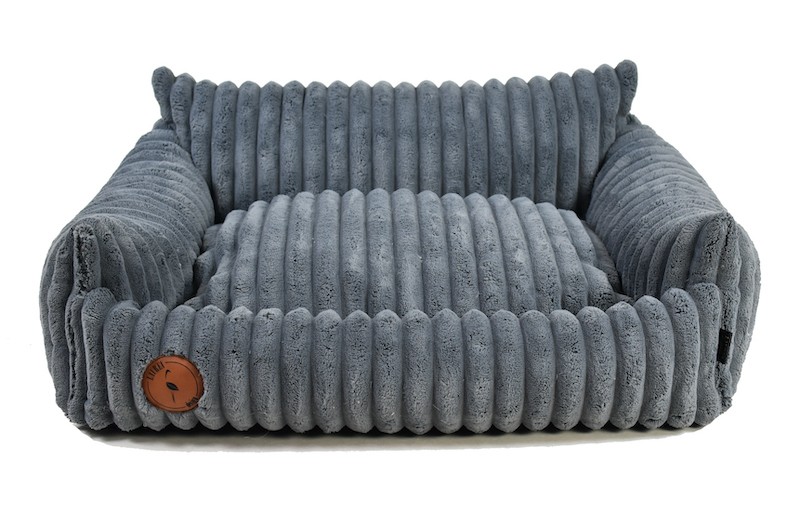 Fluffy Lauren Design pet bed graphite ribbed | PETZWELCOME