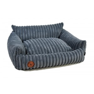 Fluffy Lauren Design pet bed graphite ribbed | PETZWELCOME