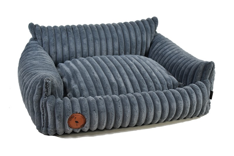 Fluffy Lauren Design pet bed graphite ribbed | PETZWELCOME