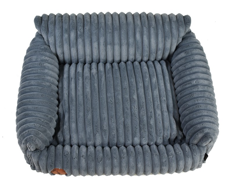 Fluffy Lauren Design pet bed graphite ribbed | PETZWELCOME