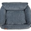 Fluffy Lauren Design pet bed graphite ribbed | PETZWELCOME