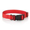 Red classic dog collar with a buckle  | PETZWELCOME