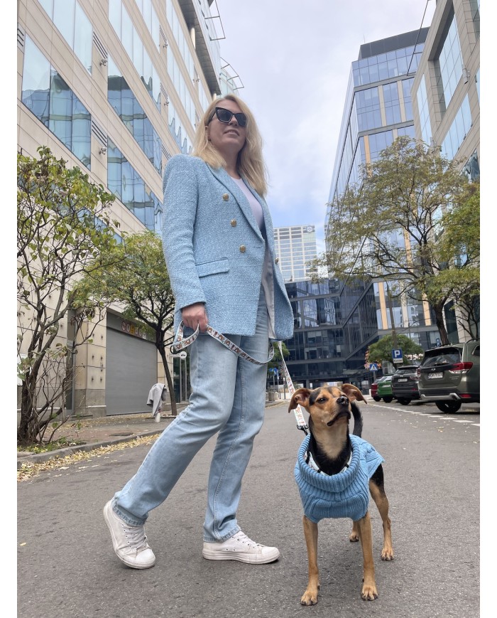 Sweterek dla psa ASPEN niebieski | Bowl & Bone Republic | PETZWELCOME