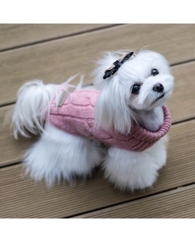 Dog sweater ASPEN pink | Bowl and Bone Republic | PETZWELCOME