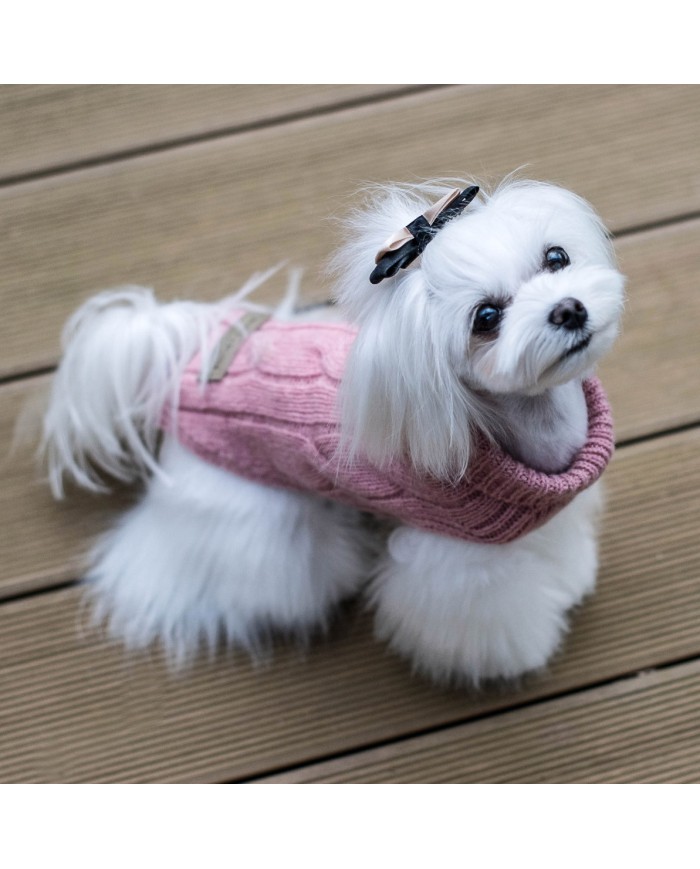 Dog sweater ASPEN pink | Bowl and Bone Republic | PETZWELCOME